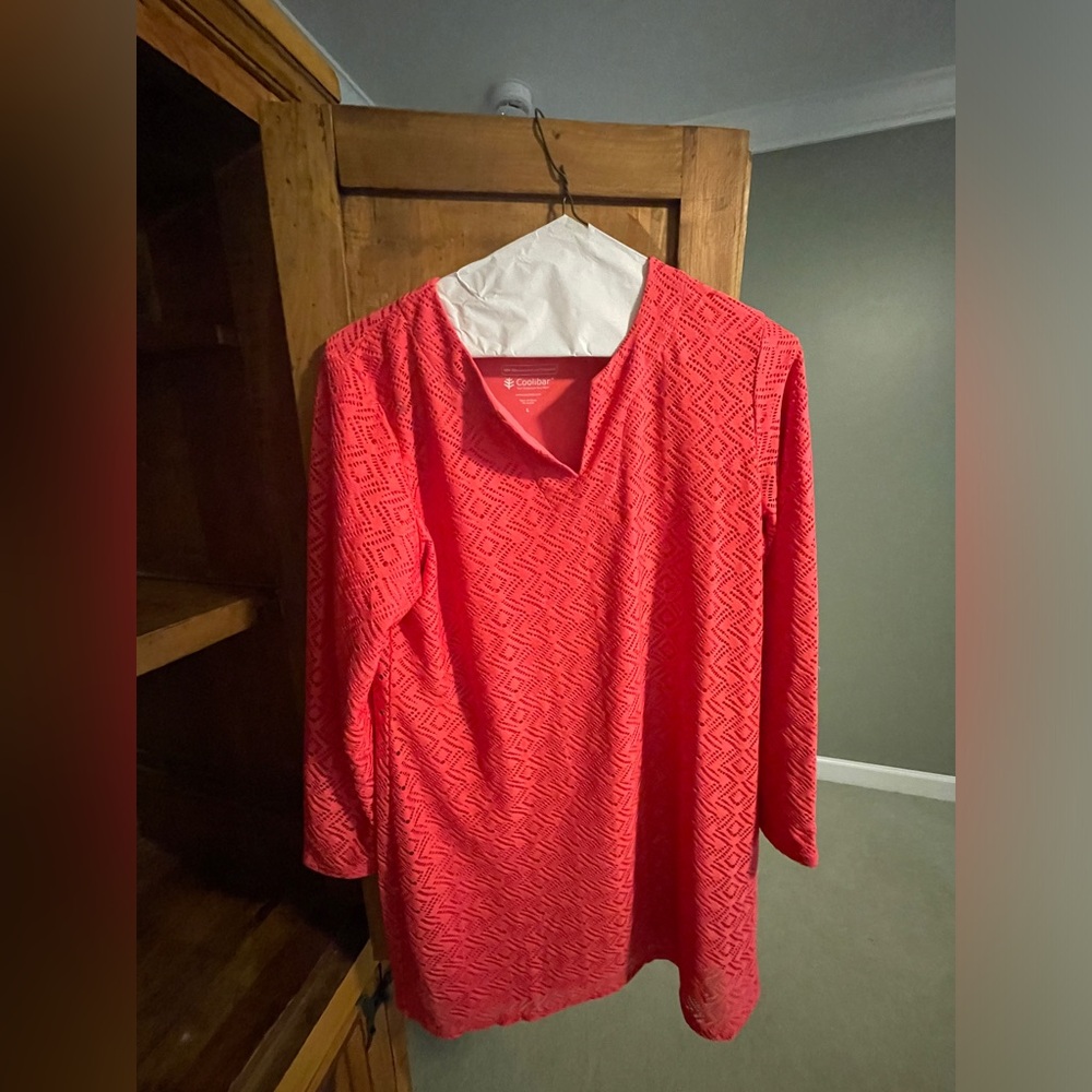 Women's Coolibar Swim Cover-Up - Pink - Size L - Picture 2 of 9